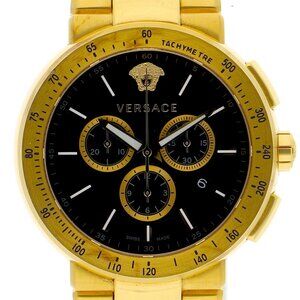 VERSACE VFG190016 Mystic sports black SS/Gold Plated QZ